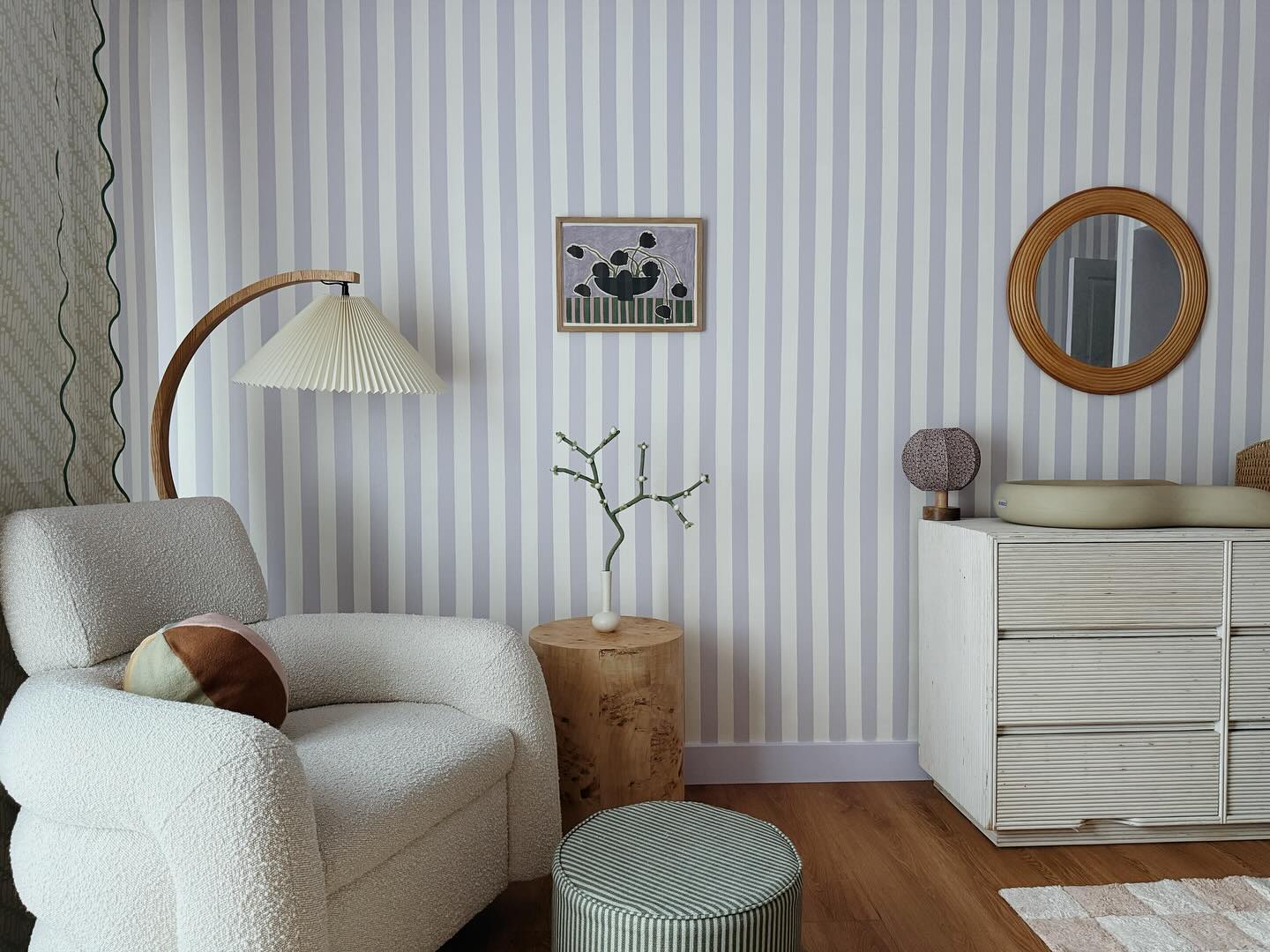 View Snoozer Cream Boucle Nursery Swivel Glider Chair by Leanne Ford - image 17 of 17