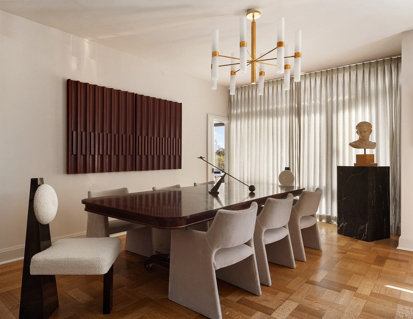 Foley Mink Velvet Dining Armchair