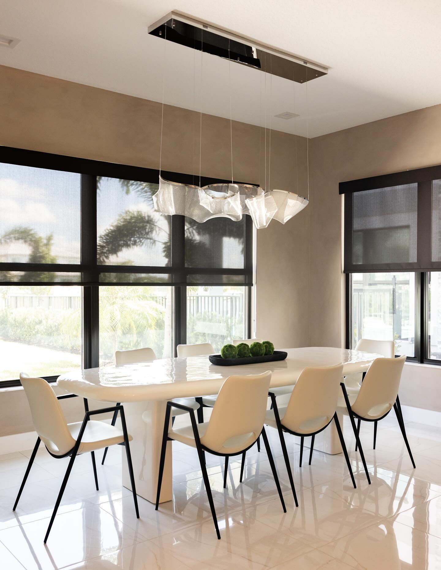 View Amalie 103" Rectangular White Resin Dining Table - image 13 of 14