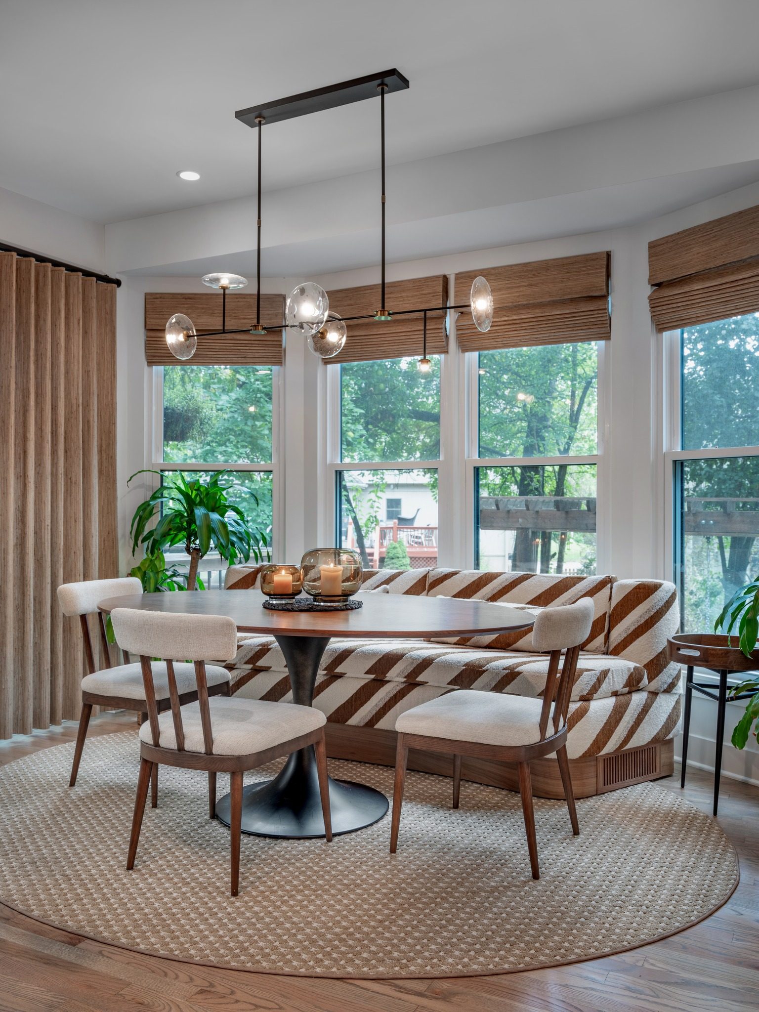 Arcos Oak and Ivory Upholstered Dining Chairs Set of 4 - image 10 of 11