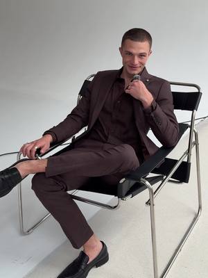 Luiji Slim Suit Jacket Chocolate