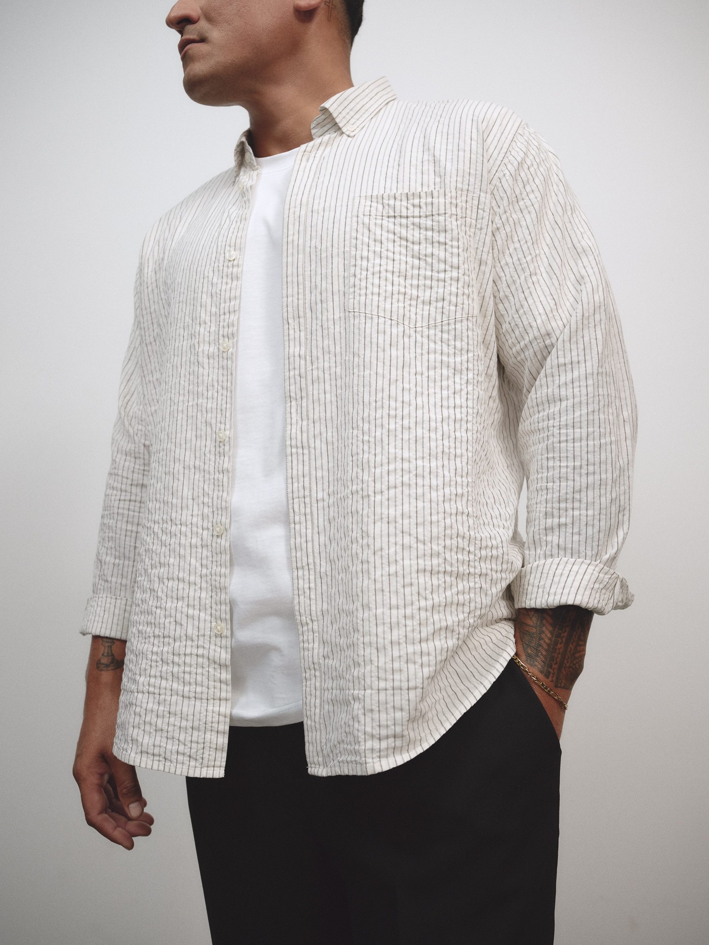 Ollie Relaxed Stripe Shirt.
Layer it up or wear it open. Either way, it just works.

#johnnybigg #menswear #fashion #style #outfit