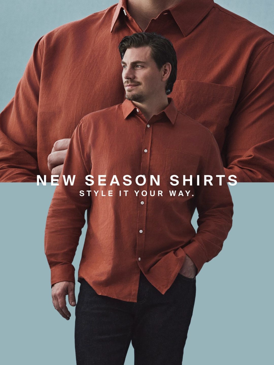 NEW SEASON SHIRTS. 
STYLED, YOUR WAY.

Shop the Anders Linen Shirt & Montego Dress Shirts In-store & Online, via link in bio.

#JohnnyBigg #BigandTall #MensEssentials #NewShirts #Menswear #MensOutfits #TallMen #BigMenOutfits