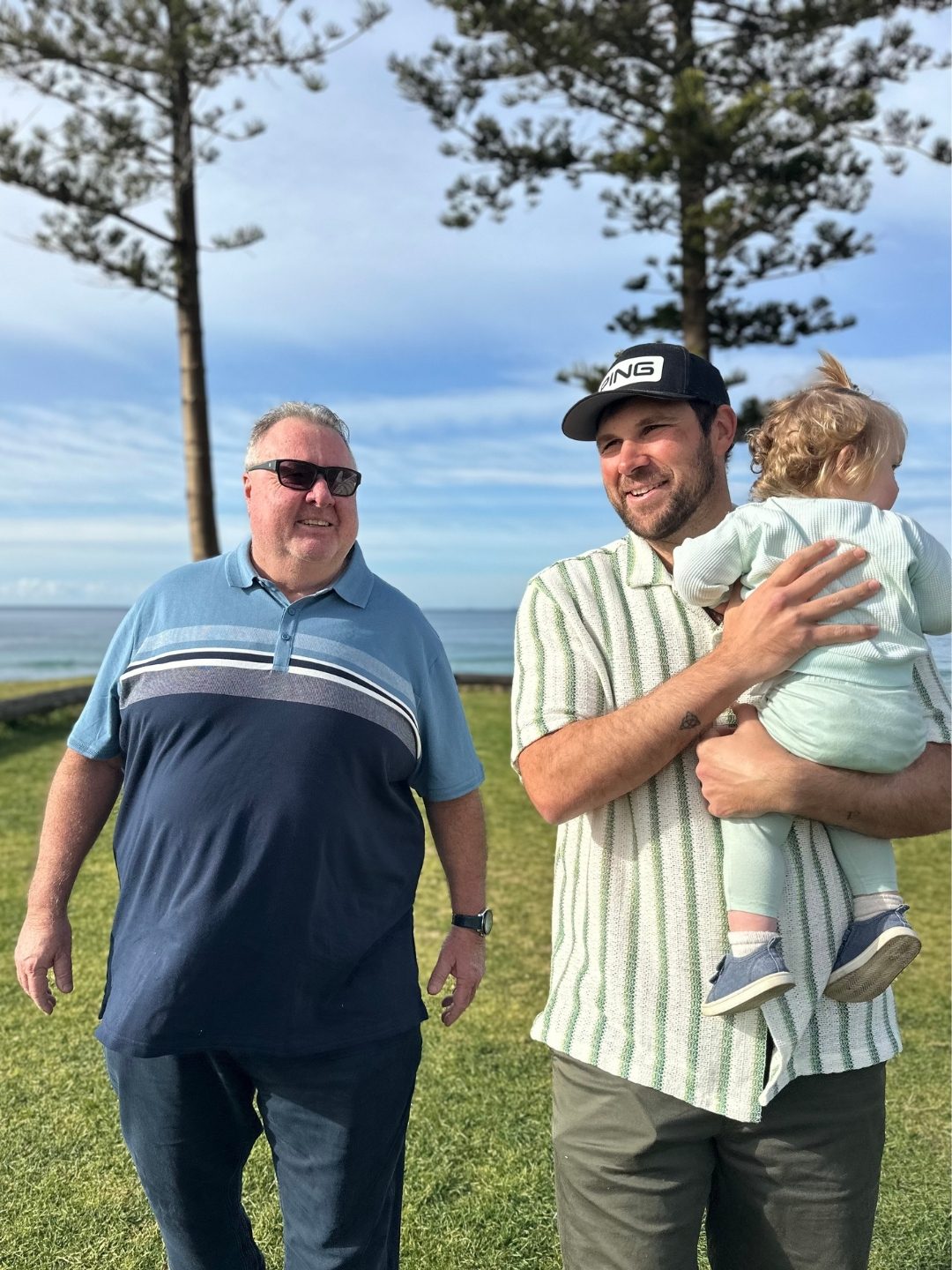 Jordy, his dad and his little one. A Father's Day tribute to the dads who show us how it's done. 🤍

Celebrating Father's Day in our new spring range, Jordy and his Dad wear, the Caymen Relaxed Fit Shirt and Leon Stripe Polo.

Shop Father's Day gifting in-store or online, link in bio.

#TheGoodDaysJB #FathersDay #JohnnyBigg #BigAndTall #NewSeason #Menswear #BigManOutfits #TallMensClothing