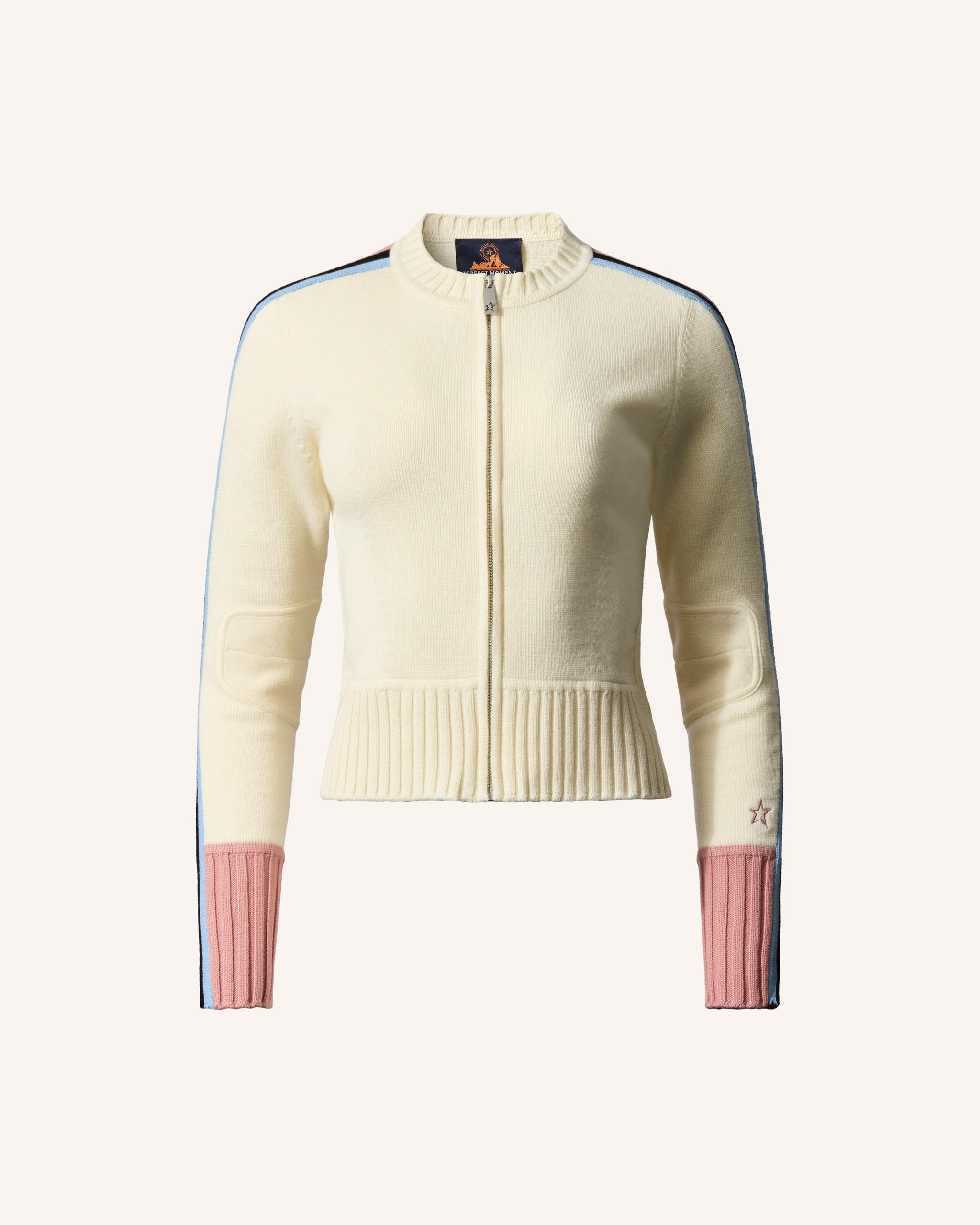 Nature White Camille Knit Cardigan | Perfect Moment | Perfect Moment